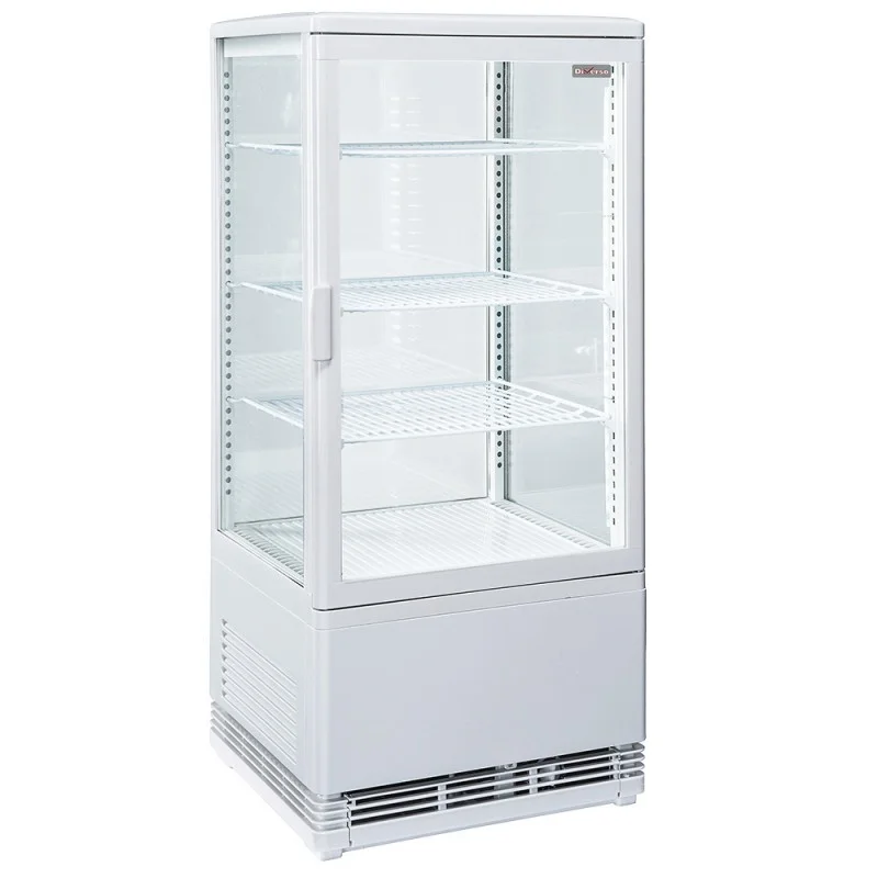 Livraison Gratuite Vitrine de Table Ventilée 4 Niveaux, 80L, Blanche -