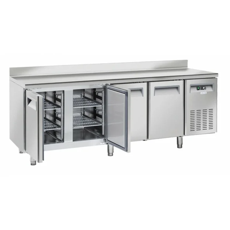 Prix Cassé Tour pâtissier adossé - 4 portes - 600 x 400 - Plan de travail inox - Cool Head